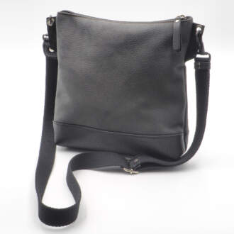 TETA CROSSBODY BAG grey alcantara-black leather