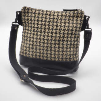 TETA CROSSBODY BAG bicolored textile-black leather