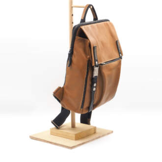 DAMIAN BACKPACK δέρμα ταμπά noce