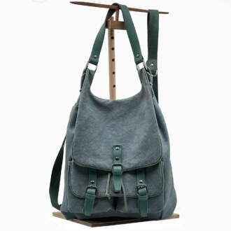 DIANE BACKPACK κόκκινο αδιάβροχος καμβάς – δέρμα
