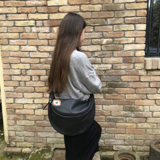 THEA SLING BAG δέρμα μαύρο