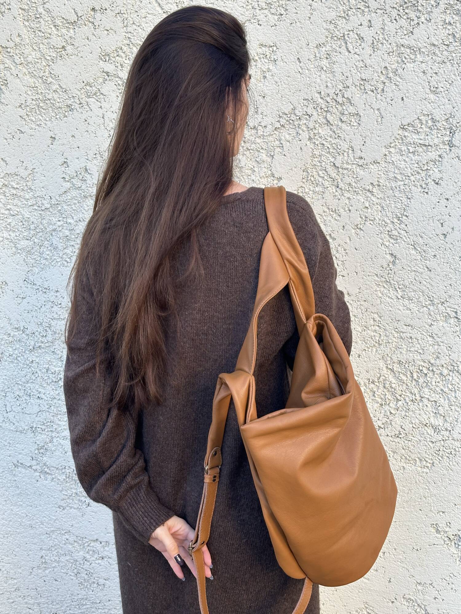 LAOURA BACKPACK ταμπά δέρμα