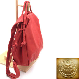 KATERINA BACKPACK δέρμα κόκκινο