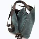 NINA BACKPACK alpine green canvas – leather