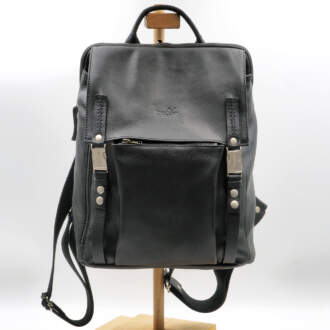 DAMIAN BACKPACK δέρμα μαύρο