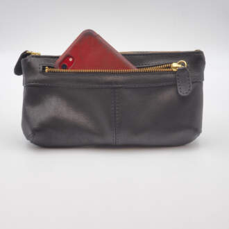 STYLUS NECESSAIRE MINI BAG black leather (Αντιγραφή) (Αντιγραφή)