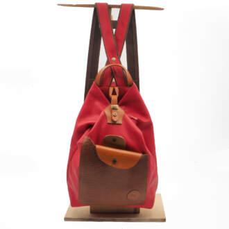 TARGET X BACKPACK δέρμα κόκκινο