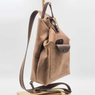 TARGET SLING BAG δέρμα crazy horse καφετί