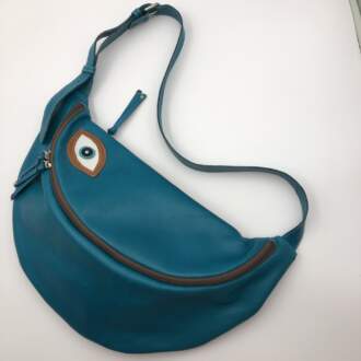 THEA SLING BAG δέρμα τυρκουάζ