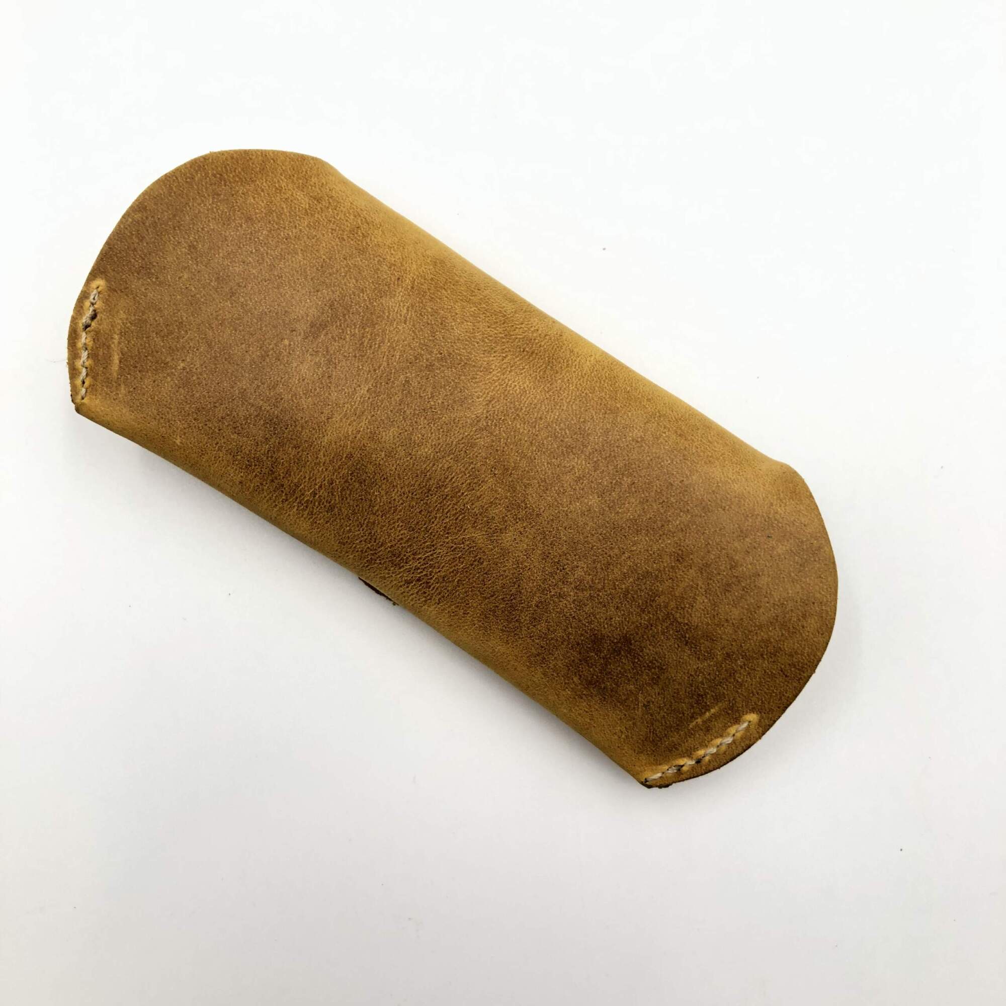 RETRO GLASSES CASE yellow leather