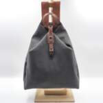 ARROW BACKPACK grey alcantara – leather