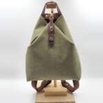 ARROW BACKPACK olive green alcantara – leather
