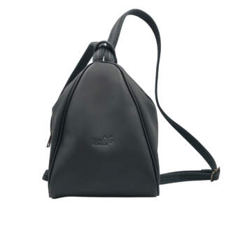 LOOP BACKPACK δέρμα  ματ μαύρο