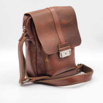 BOY MESSENGER BAG tabac leather