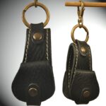KEY RING black leather