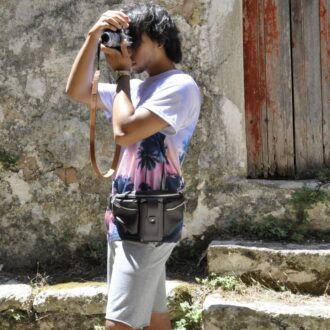ARNOS WAIST BAG black leather (Αντιγραφή)