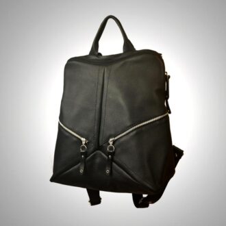 IRIA BACKPACK δέρμα μαύρο