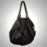 JULIA SHOPPING BAG δέρμα μαύρο