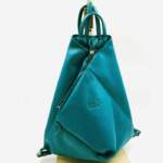 JUNIOR BACKPACK δέρμα πετρόλ