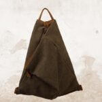 KALLIOPE BACKPACK καφετί-λαδί καμβάς – δέρμα