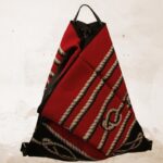 KALLIOPE BACKPACK navy print καμβάς – δέρμα
