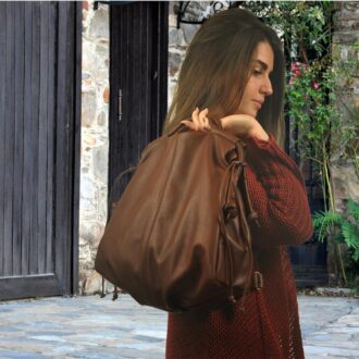 KATERINA BACKPACK δέρμα καφέ
