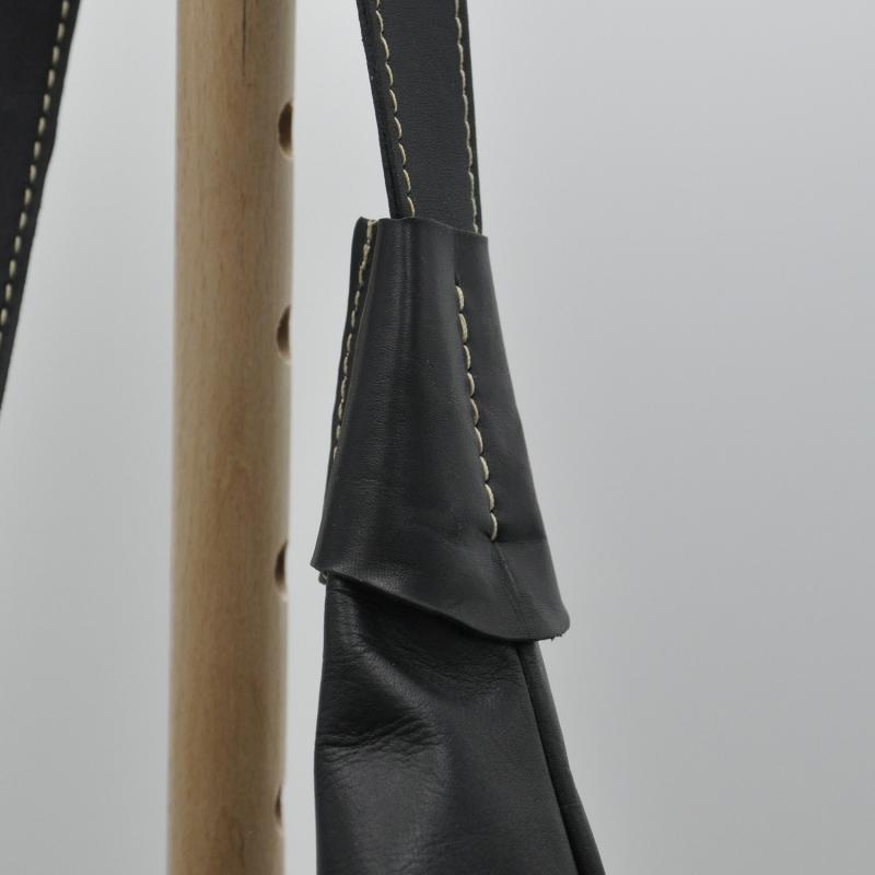 KORINA SLING BAG δέρμα μαύρο