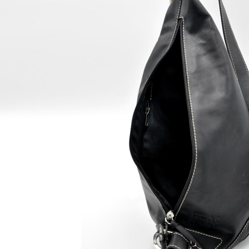 KORINA SLING BAG δέρμα μαύρο