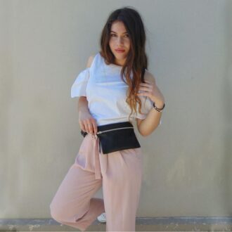 MARIANA  WAIST BAG black leather