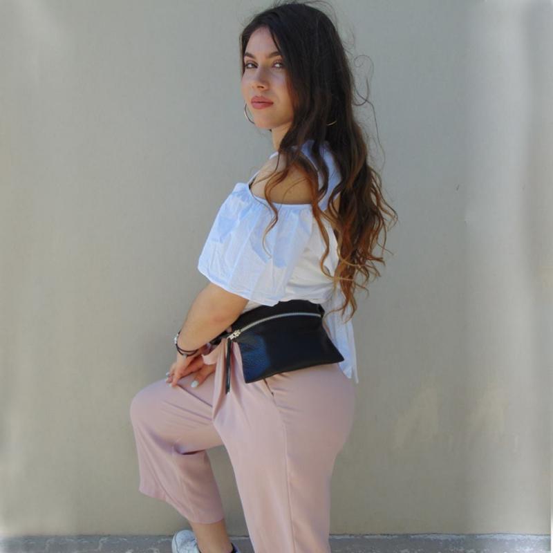 MARIANA ΤΣΑΝΤΑΚΙ ΜΕΣΗΣ δέρμα μαύρο