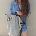 MATI ΠΟΛΥΜΟΡΦΙΚΗ ΤΣΑΝΤΑ γκρι καμβάς – δέρμα