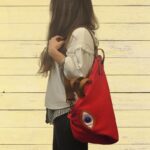 MATI ΠΟΛΥΜΟΡΦΙΚΗ ΤΣΑΝΤΑ κόκκινο καμβάς – δέρμα