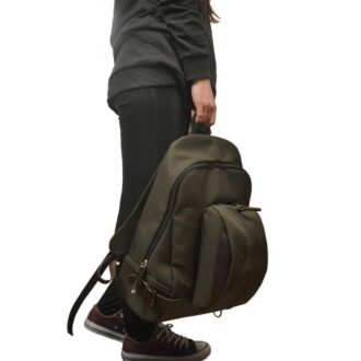 MICHAEL BACKPACK olive green waterproof – leather