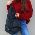 MOIRA MULTI BAG charcoal grey canvas – black leather