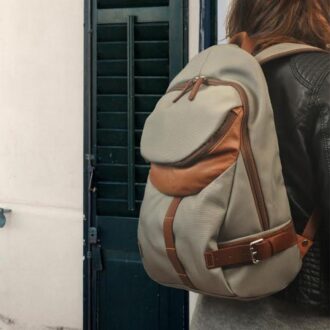 NOTA BACKPACK γκρι αδιάβροχο – δέρμα