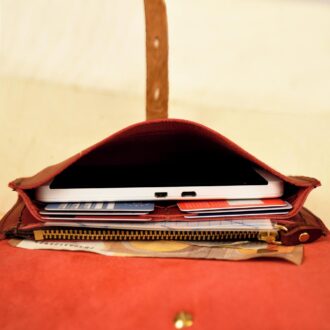 PATMOS WALLET red leather