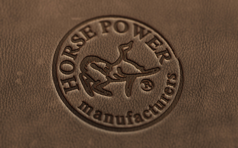 Σφραγίδα Horse Power Manufacturers σε δέρμα