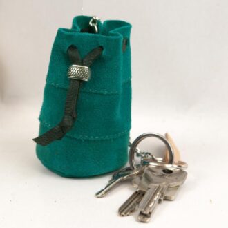 KEY RING ΜΙΝΙ BAG leather brown-green-pink (Αντιγραφή)