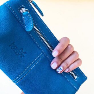 STYLUS NECESSAIRE ΤΣΑΝΤΑΚΙ δέρμα πετρόλ