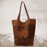 TOULOUSE SHOPPING BAG ταμπά καμβάς – δέρμα