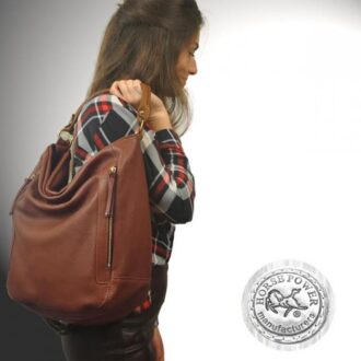 VERA SHOULDER BAG brown leather