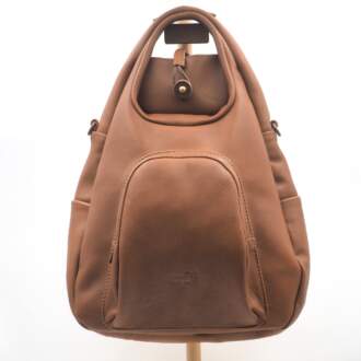 ΑVGO BACKPACK δέρμα καφέ ανοικτό